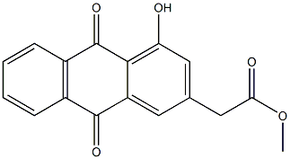 1-Hydroxy-3-[(methoxycarbonyl)methyl]-9,10-anthraquinone 结构式