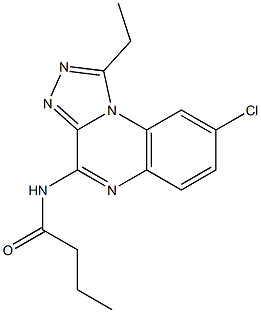 8-Chloro-4-butyrylamino-1-ethyl[1,2,4]triazolo[4,3-a]quinoxaline 结构式