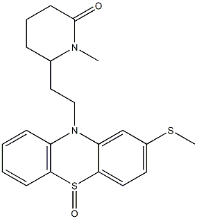 2-(Methylthio)-10-[2-(1-methyl-6-oxopiperidin-2-yl)ethyl]-10H-phenothiazine 5-oxide 结构式