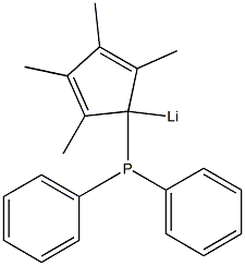 1-(Diphenylphosphino)-2,3,4,5-tetramethyl-2,4-cyclopentadienyllithium 结构式