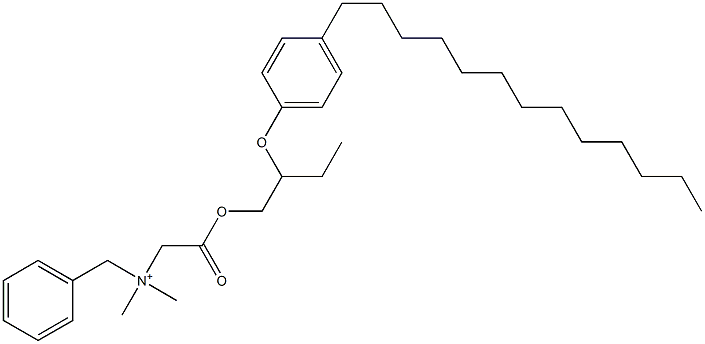 N,N-Dimethyl-N-benzyl-N-[[[2-(4-tridecylphenyloxy)butyl]oxycarbonyl]methyl]aminium 结构式