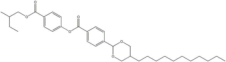 4-[[4-(5-Undecyl-1,3-dioxan-2-yl)benzoyl]oxy]benzoic acid 2-methylbutyl ester 结构式