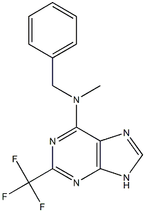 6-(Benzylmethylamino)-2-trifluoromethyl-9H-purine 结构式