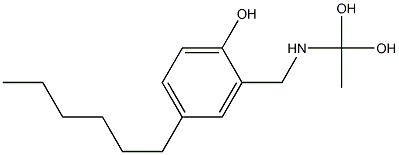 2-[(1,1-Dihydroxyethyl)aminomethyl]-4-hexylphenol 结构式