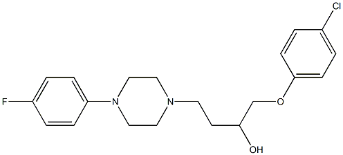 1-(4-Chlorophenoxy)-4-[4-[4-fluorophenyl]-1-piperazinyl]-2-butanol 结构式