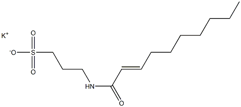 3-(2-Decenoylamino)-1-propanesulfonic acid potassium salt 结构式