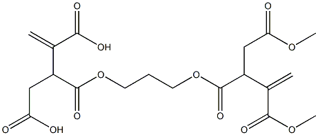 3,3'-[1,3-Propanediylbis(oxycarbonyl)]bis(1-butene-2,4-dicarboxylic acid dimethyl) ester 结构式