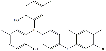 N,N-Bis(2-hydroxy-5-methylphenyl)-4-(5-hydroxy-2,4-dimethylphenoxy)benzenamine 结构式