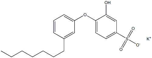 2-Hydroxy-3'-heptyl[oxybisbenzene]-4-sulfonic acid potassium salt 结构式