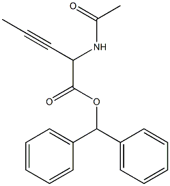 2-Acetylamino-3-pentynoic acid diphenylmethyl ester 结构式