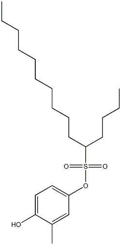 5-Pentadecanesulfonic acid 4-hydroxy-3-methylphenyl ester 结构式