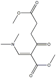 2-[(Dimethylamino)methylene]-3-oxo-6-methoxy-6-oxohexanoic acid methyl ester 结构式
