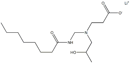 3-[N-(2-Hydroxypropyl)-N-(octanoylaminomethyl)amino]propionic acid lithium salt 结构式