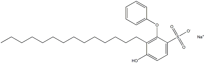 5-Hydroxy-6-tetradecyl[oxybisbenzene]-2-sulfonic acid sodium salt 结构式