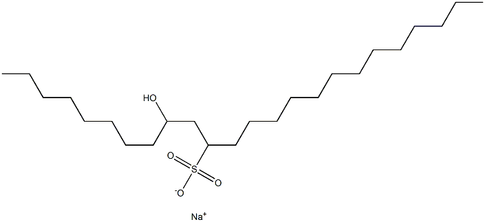 9-Hydroxytetracosane-11-sulfonic acid sodium salt 结构式