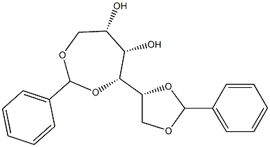 1-O,2-O:3-O,6-O-Dibenzylidene-L-glucitol 结构式