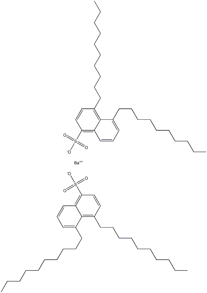 Bis(4,5-didecyl-1-naphthalenesulfonic acid)barium salt 结构式