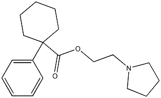 1-Phenylcyclohexanecarboxylic acid 2-(1-pyrrolidinyl)ethyl ester 结构式