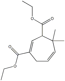 4,4-Dimethyl-1,5-cycloheptadiene-1,3-dicarboxylic acid diethyl ester 结构式