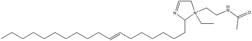 1-[2-(Acetylamino)ethyl]-1-ethyl-2-(7-octadecenyl)-3-imidazoline-1-ium 结构式