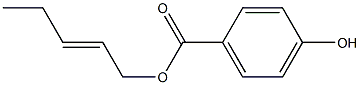 4-Hydroxybenzoic acid 2-pentenyl ester 结构式