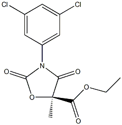 (5S)-3-(3,5-Dichlorophenyl)-5-methyl-2,4-dioxo-5-oxazolidinecarboxylic acid ethyl ester 结构式