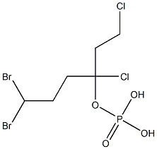 Phosphoric acid hydrogen (3,3-dibromopropyl)(1,3-dichloropropyl) ester 结构式