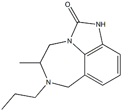 6-Propyl-4,5,6,7-tetrahydro-5-methylimidazo[4,5,1-jk][1,4]benzodiazepine-2(1H)-one 结构式