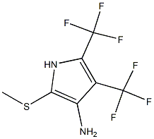 4-Amino-5-methylthio-2,3-di(trifluoromethyl)-1H-pyrrole 结构式