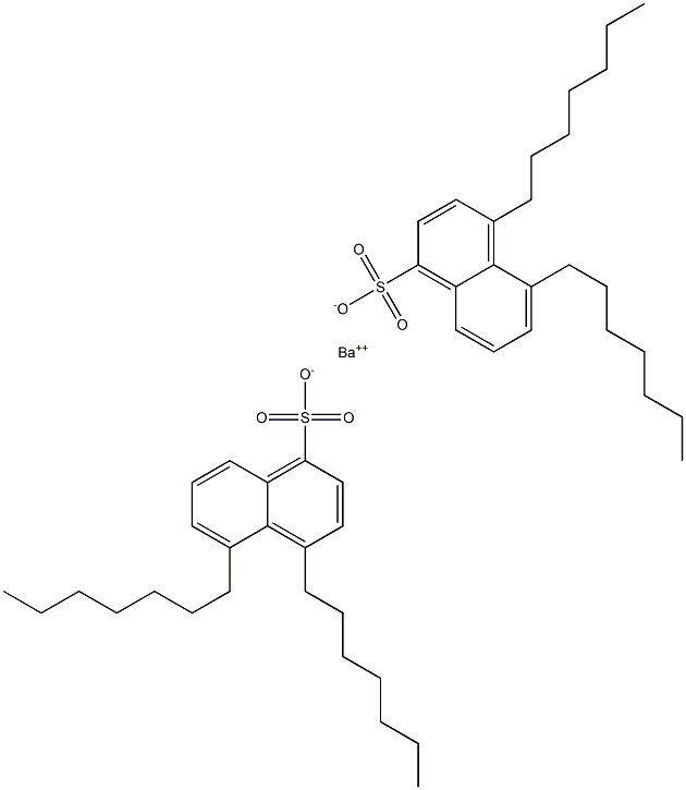 Bis(4,5-diheptyl-1-naphthalenesulfonic acid)barium salt 结构式