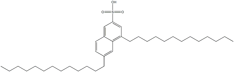 4,6-Ditridecyl-2-naphthalenesulfonic acid 结构式