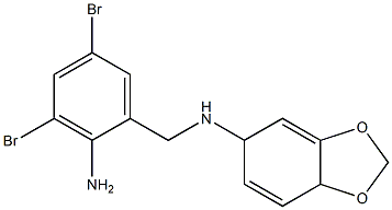 5-[(2-Amino-3,5-dibromobenzyl)amino]-5,7a-dihydro-1,3-benzodioxole 结构式