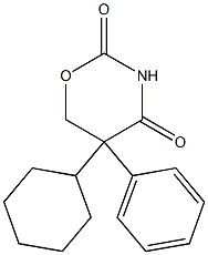 5,6-Dihydro-5-cyclohexyl-5-phenyl-2H-1,3-oxazine-2,4(3H)-dione 结构式