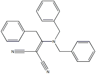 2-(1-Dibenzylamino-2-phenylethylidene)malononitrile 结构式