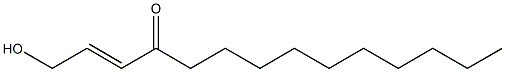 (E)-1-Hydroxy-2-tetradecen-4-one 结构式