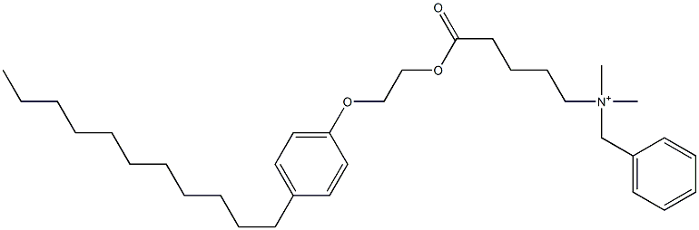 N,N-Dimethyl-N-benzyl-N-[4-[[2-(4-undecylphenyloxy)ethyl]oxycarbonyl]butyl]aminium 结构式