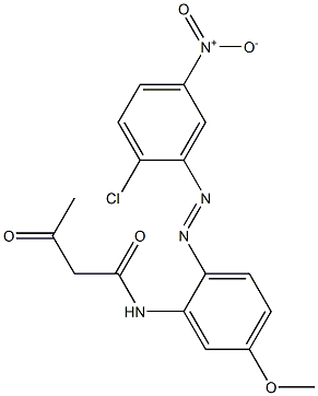 2-Acetyl-2'-(2-chloro-5-nitrophenylazo)-5'-methoxyacetanilide 结构式