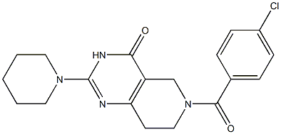 2-Piperidino-6-(4-chlorobenzoyl)-5,6,7,8-tetrahydropyrido[4,3-d]pyrimidin-4(3H)-one 结构式