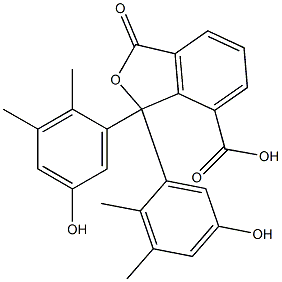 1,3-Dihydro-1,1-bis(5-hydroxy-2,3-dimethylphenyl)-3-oxoisobenzofuran-7-carboxylic acid 结构式