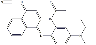 N-[5-(Diethylamino)-2-[[4-(cyanoimino)naphthalen-1(4H)-ylidene]amino]phenyl]acetamide 结构式