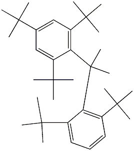 2-(2,4,6-Tri-tert-butylphenyl)-2-(2,6-di-tert-butylphenyl)propane 结构式