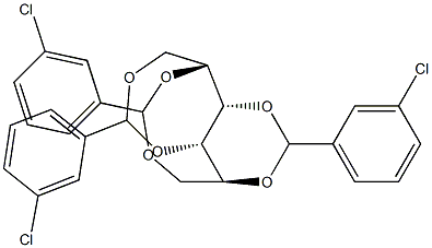 1-O,4-O:2-O,6-O:3-O,5-O-Tris(3-chlorobenzylidene)-L-glucitol 结构式