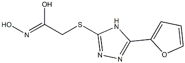 2-[5-(2-Furyl)-4H-1,2,4-triazol-3-ylthio]acetohydroximic acid 结构式