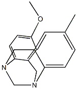 2-Methoxy-8-methyl-6H,12H-5,11-methanodibenzo[b,f][1,5]diazocine 结构式