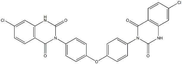 3,3'-[Oxybis(4,1-phenylene)]bis[7-chloroquinazoline-2,4(1H,3H)-dione] 结构式