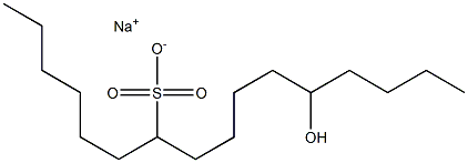 12-Hydroxyhexadecane-7-sulfonic acid sodium salt 结构式