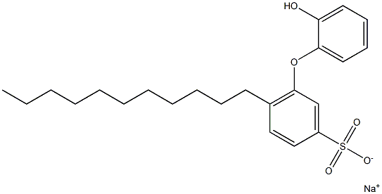 2'-Hydroxy-6-undecyl[oxybisbenzene]-3-sulfonic acid sodium salt 结构式