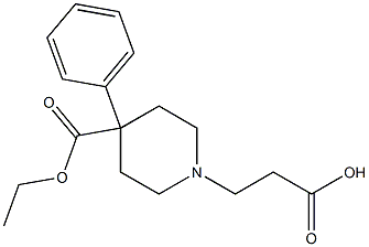 3-[4-(Ethoxycarbonyl)-4-phenylpiperidin-1-yl]propionic acid 结构式