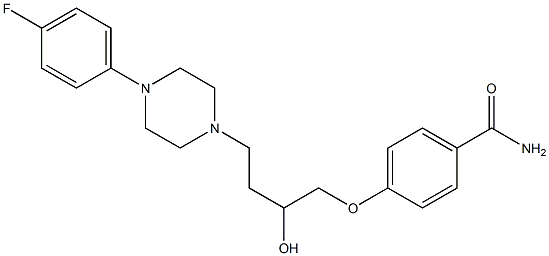 4-[2-Hydroxy-4-[4-[4-fluorophenyl]-1-piperazinyl]butoxy]benzamide 结构式