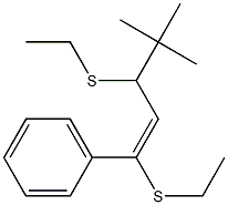 (E)-1,3-Bis(ethylthio)-1-phenyl-4,4-dimethyl-1-pentene 结构式